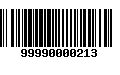 Código de Barras 99990000213