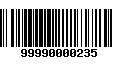 Código de Barras 99990000235