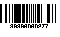 Código de Barras 99990000277