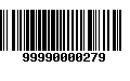 Código de Barras 99990000279