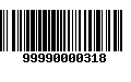 Código de Barras 99990000318