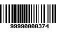 Código de Barras 99990000374