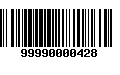 Código de Barras 99990000428