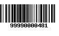 Código de Barras 99990000481