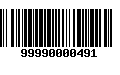 Código de Barras 99990000491