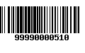 Código de Barras 99990000510