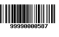 Código de Barras 99990000587