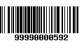 Código de Barras 99990000592