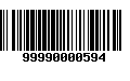 Código de Barras 99990000594