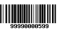 Código de Barras 99990000599