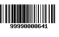 Código de Barras 99990000641