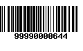 Código de Barras 99990000644