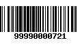 Código de Barras 99990000721