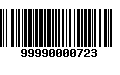 Código de Barras 99990000723