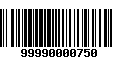 Código de Barras 99990000750