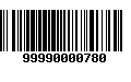 Código de Barras 99990000780