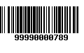 Código de Barras 99990000789