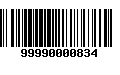 Código de Barras 99990000834