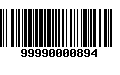 Código de Barras 99990000894