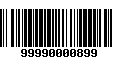 Código de Barras 99990000899