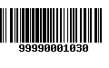 Código de Barras 99990001030