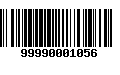 Código de Barras 99990001056