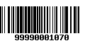 Código de Barras 99990001070