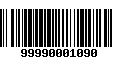 Código de Barras 99990001090