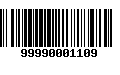 Código de Barras 99990001109