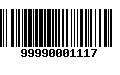 Código de Barras 99990001117