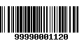 Código de Barras 99990001120