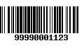 Código de Barras 99990001123