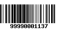 Código de Barras 99990001137