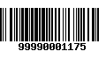 Código de Barras 99990001175