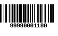 Código de Barras 99990001180