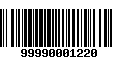 Código de Barras 99990001220