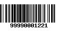 Código de Barras 99990001221