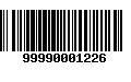 Código de Barras 99990001226