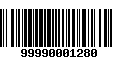 Código de Barras 99990001280