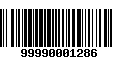 Código de Barras 99990001286