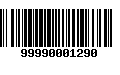 Código de Barras 99990001290