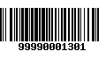 Código de Barras 99990001301