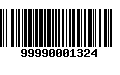 Código de Barras 99990001324