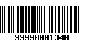 Código de Barras 99990001340