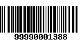 Código de Barras 99990001388