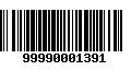 Código de Barras 99990001391