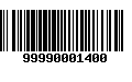 Código de Barras 99990001400