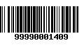 Código de Barras 99990001409