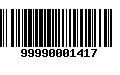 Código de Barras 99990001417