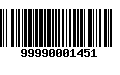 Código de Barras 99990001451